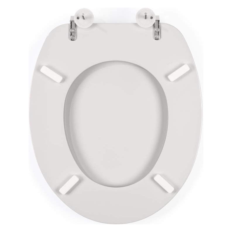 Beldray LA032355PGRY Wooden Toilet Seat, White (LA032355PGRY)