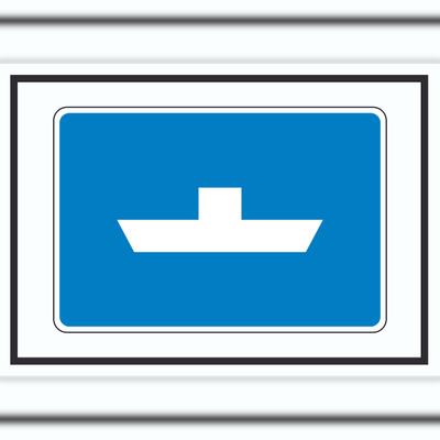 HB-Druck Frei fahrende Fähre Symbol A5 Rückseite selbstklebend