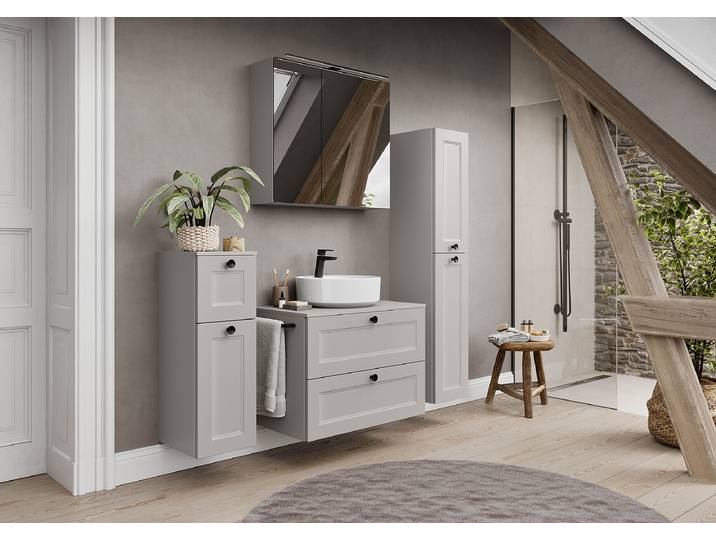 Waschtisch Cascada Typ C 80cm Grau/Steingrau