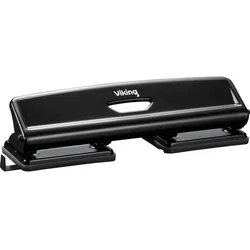 Viking 4 Löcher Locher Metall 20 Blatt Schwarz