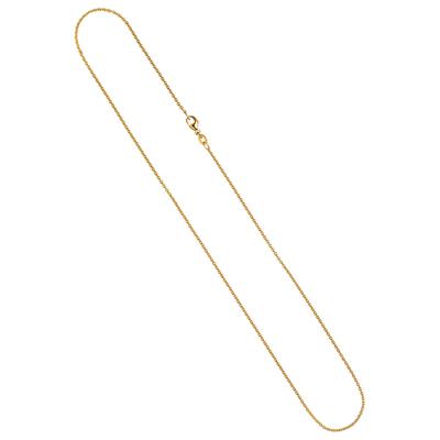 Kette ohne Anhänger JOBO "Rund-Ankerkette", gelb (gelbgold 750), Halsketten, Damen, Gelbgold 750, L: 45, 750 Gold 1,1 mm 45 cm