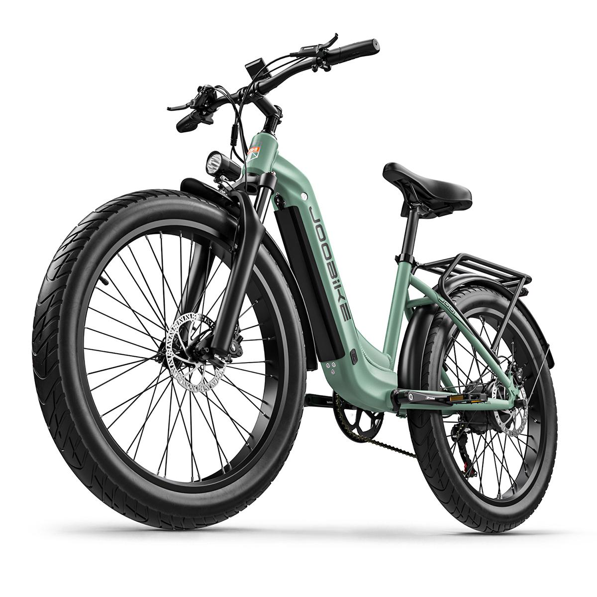JOO1 Erwachsene-E-Fahrrad 26-Zoll-Fettreifen All-Terrain, 48V 17,5Ah Aluminiumrahmen, 80N.m, Shimano-Schaltung, Hydraulikbremsen, max.120 kg Traglast