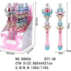 Sea&Sun Flashing Magic Stick w. Light & Music 6pcs Display (8880A)