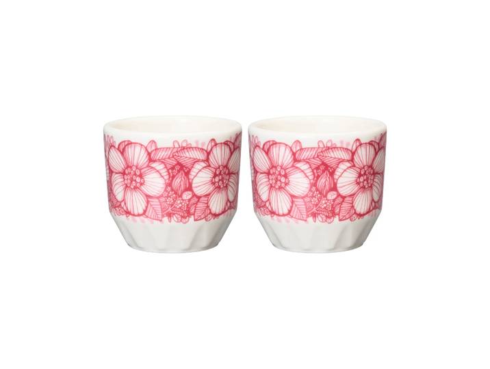Arabia Coquetier Huvila Lot de 2 Rose-blanc
