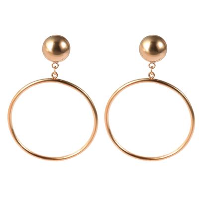 Paar Ohrhänger ADELIA´S "Ohrringe – Ohrhänger aus Edelstahl", Damen, Gr. Damen, Edelstahl, rosa (gold), Ohrringe, Eine schöne Geschenkidee für jeden Anlass