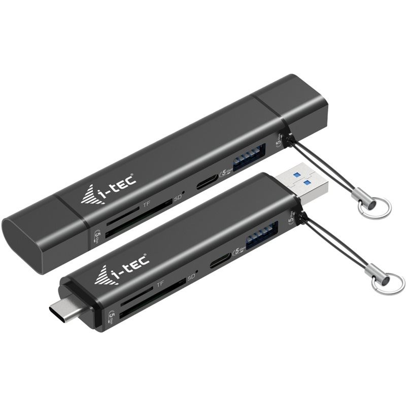 I-TEC USB-C/A DONGLE SD 2X USB SD TF 2X USB (USB-A USB-C)