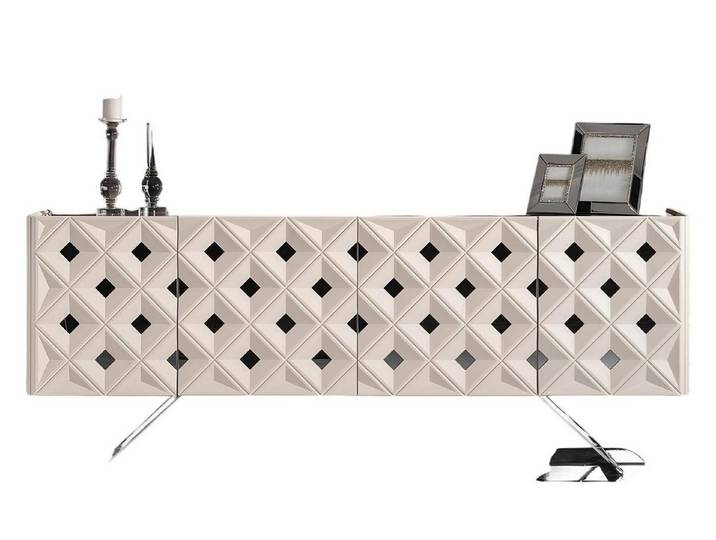 JVmoebel Sideboard Weißes Holz- und Metall-Sideboard im modernen Design, Made in Europe