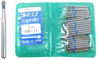 Uplift Essentials 50 Piece Dental Diamond Burs Set High Speed Polishing And Smoothing Drill Tools br 41