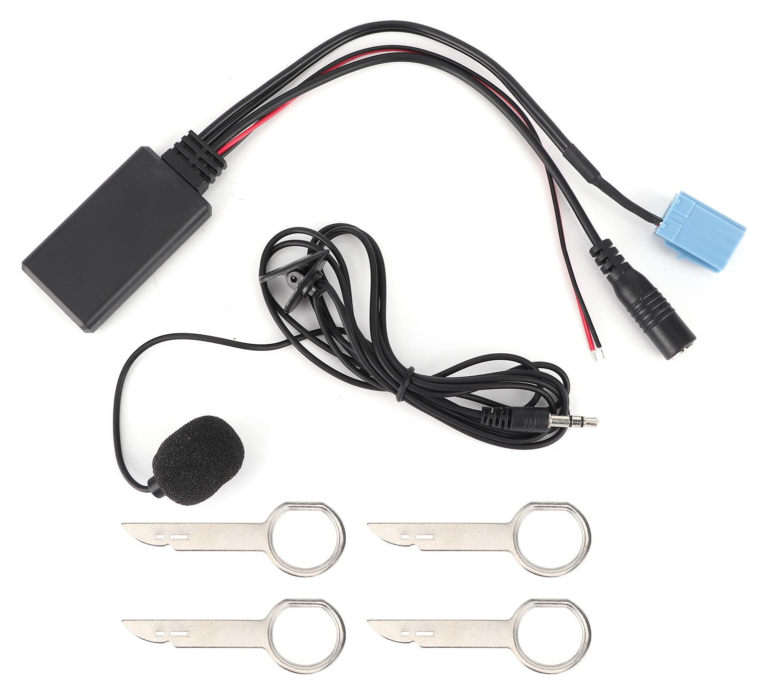 Gistuch 8-polige auto-microfoonadapter met Bluetooth 5.0 en AUX-audiokabel voor muziekspelers