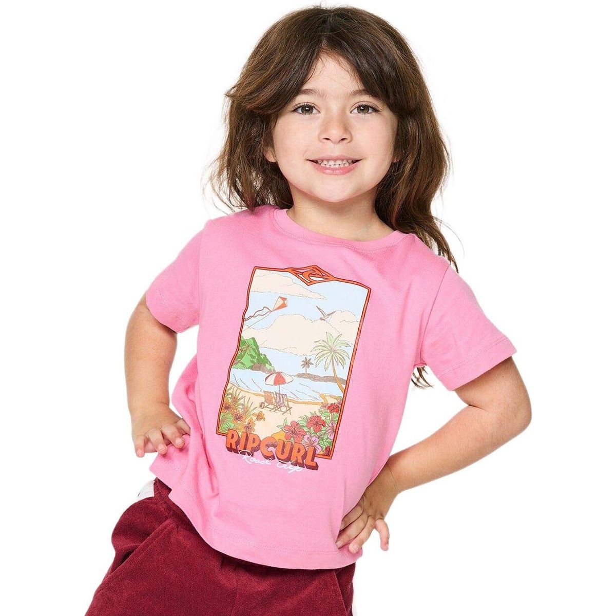 RipCurl Surf Vista Tee - Girl bright pink (4067) 7-8 059JTE-4067-7-8