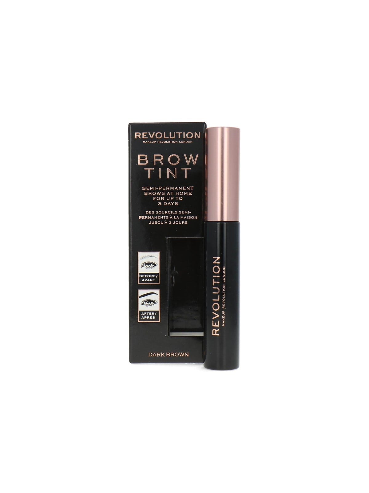 Makeup Revolution Brow Tint Eyebrow Gel Dark Brown
