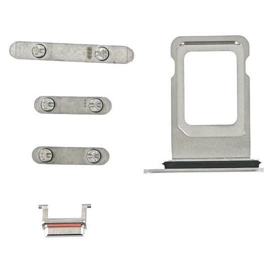 OEM Button Set für iPhone XS Max silber (Apple iPhone XS Max) (25446066)