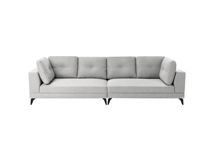 4-SITZER-SOFA Kunstleinen Grau Yuri
