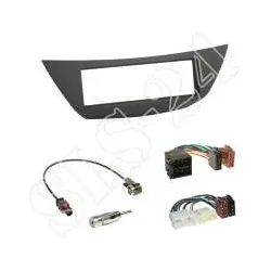 Autoradio 1-DIN Einbaurahmen Radioblende + Adapter Einbauset für Renault Lagu...
