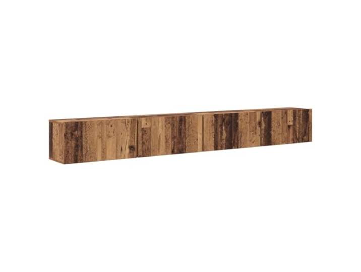 hliofuir 4er Set TV Hängeschrank 60x30x30cm Altholz Holzwerkstoff Wandhängendes Lowboard für Schlafzimmer und Flur, schafft freie Bodenfläche und sorgt für geordnete Medienablage.