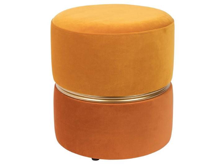 Beistellhocker Bubbly – aus Samt - Gelb - Luxusbetten24