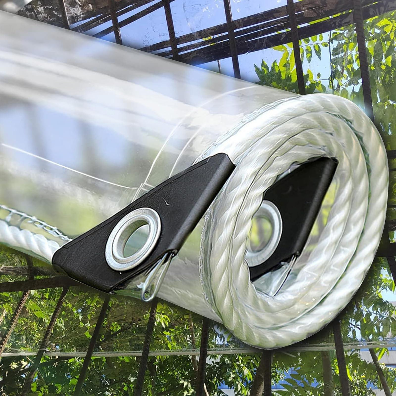 Transparante PVC Tarp met Oogjes en Waterdichte Functie