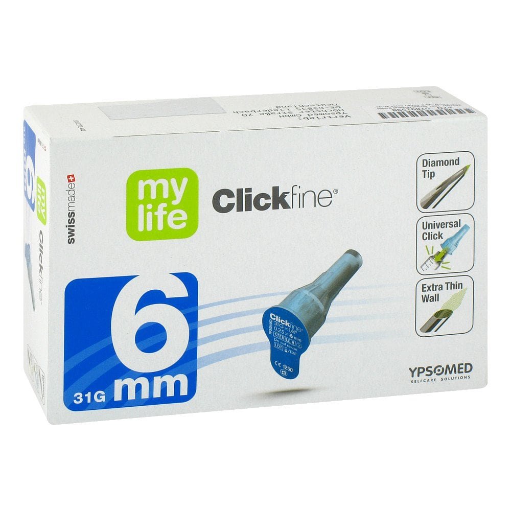 1001 Artikel Medical GmbH Clickfine Universal 6 Kanülen 0,25x6 mm 02891598
