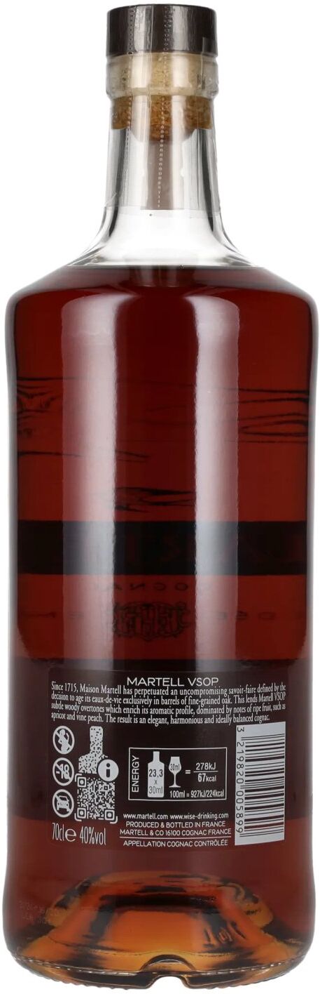 Martell Cognac Martell V.S.O.P. Aged in Red Barrels 40% Vol. 0,7l