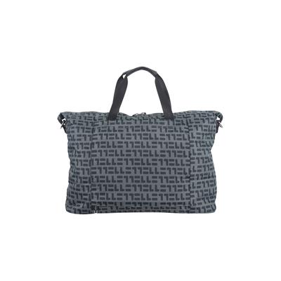 Schultertasche ELLE "Couture", Damen, Gr. B/H/T: 12cm x 50cm x 50cm, grau, Nylon, mehrfarbig, Taschen Schultertasche, aus Nylon-Material