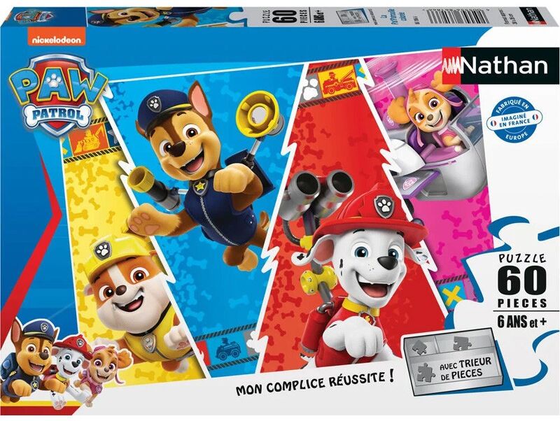 Nathan Puzzle 60 p - La Pat'Patrouille colorée