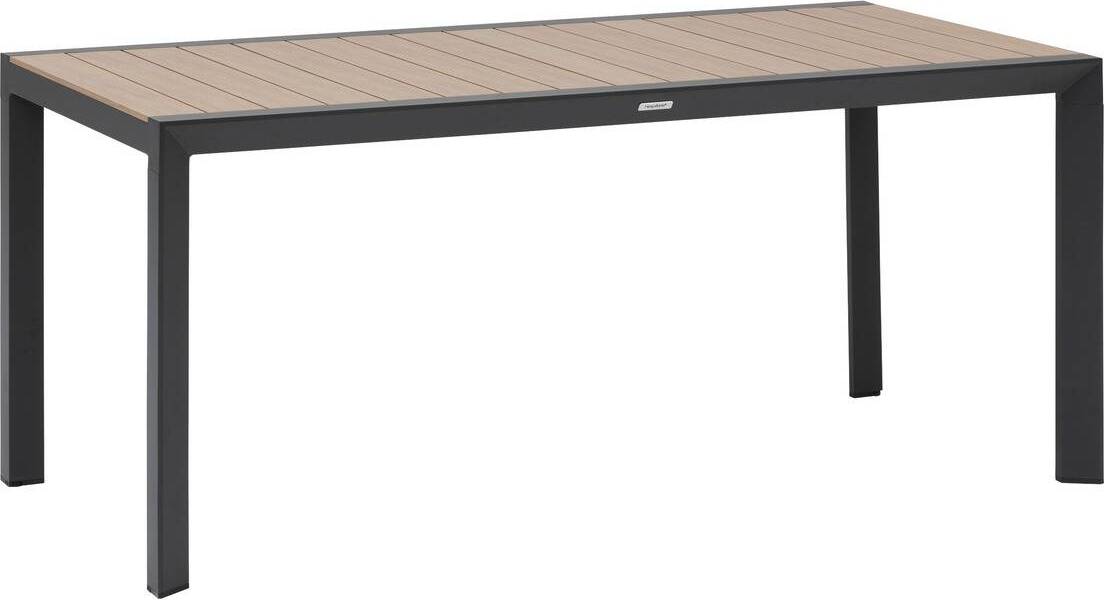 Gartentisch "évasion" holzeffekt honey &amp graphite 6 plätze lates aus aluminium - Hespéride