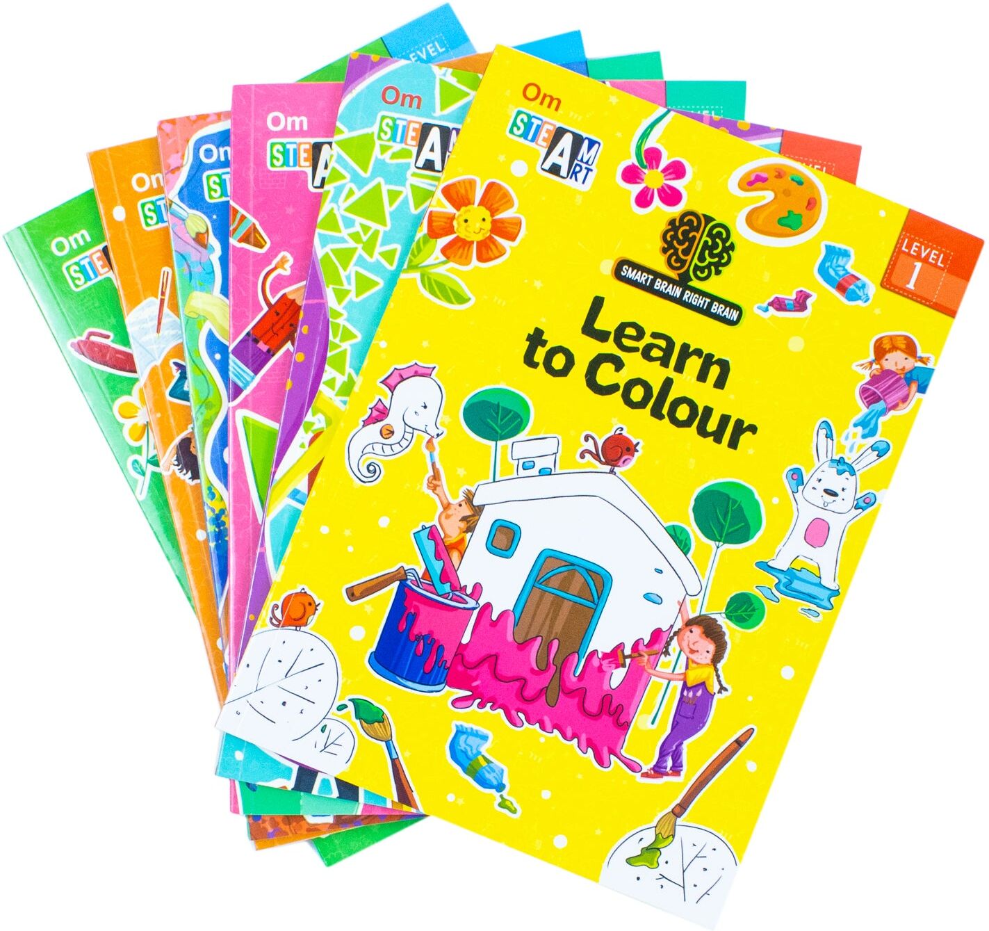Om Books International My First Arts Library 6 Books Collection Set by Swayam Ganguly - STEAM Art Paperback Set for Kids Ages 5-9 - Colouring, Drawing & Art Theory