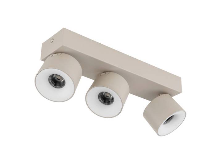Globo Led-Strahler Rae, Weiß, Sandfarben, Metall, Kunststoff, 7.2x12x33 cm, CE, drehbar, schwenkbar, Lampen & Leuchten, Innenbeleuchtung, Spots & Strahler, Deckenspots