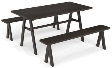 Costway 3 Pieces Outdoor Picnic Table and Benches Set for 6 People