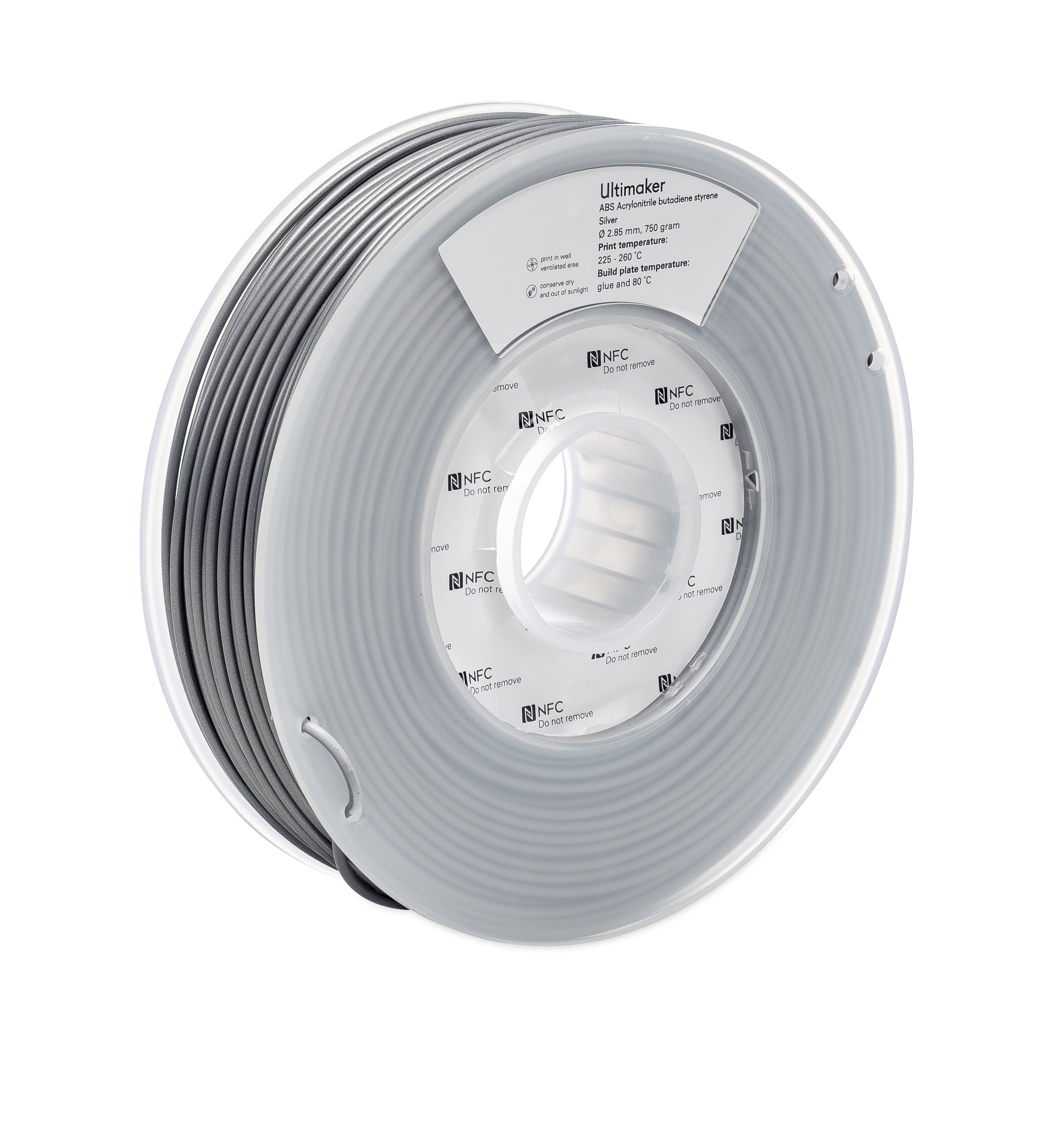 Ultimaker ABS - 2.85 mm - 750 g - Silver 1625
