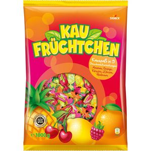 Kau-Früchtchen Kaubonbons, mit Fruchtgeschmack, 218 Stück, 1kg