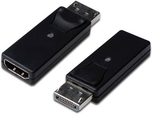 Digitus DB-340602-000-S DisplayPort / HDMI Adapter [1x DisplayPort Stecker - 1x HDMI-Buchse] Schwarz doppelt geschirmt