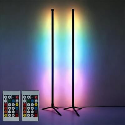 Uplift Picks Smart RGB Corner Floor Lamp With Music Sync For Immersive Mood Lighting 2 Pcs