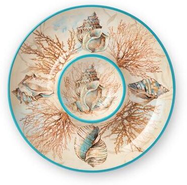 "Certified International Escape to the Sea Chip & Dip 13.75"" - 13.75""L x 13.75""W x 2.00""H"