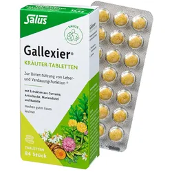 Gallexier Kräuter-tabletten Salus 84 St