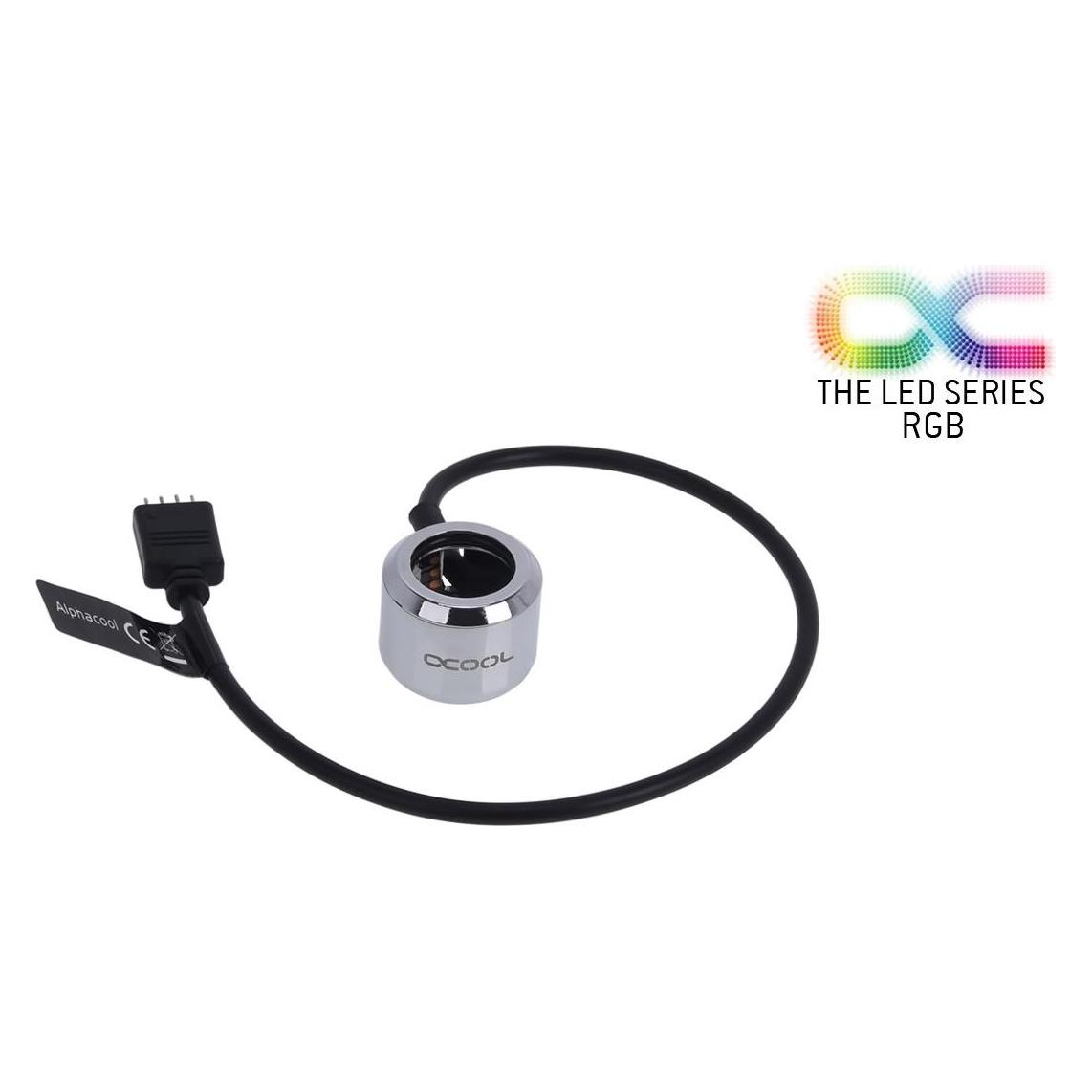 Alphacool Aurora HardTube LED Ring 16mm Chrome - RGB (RGB) (15354)