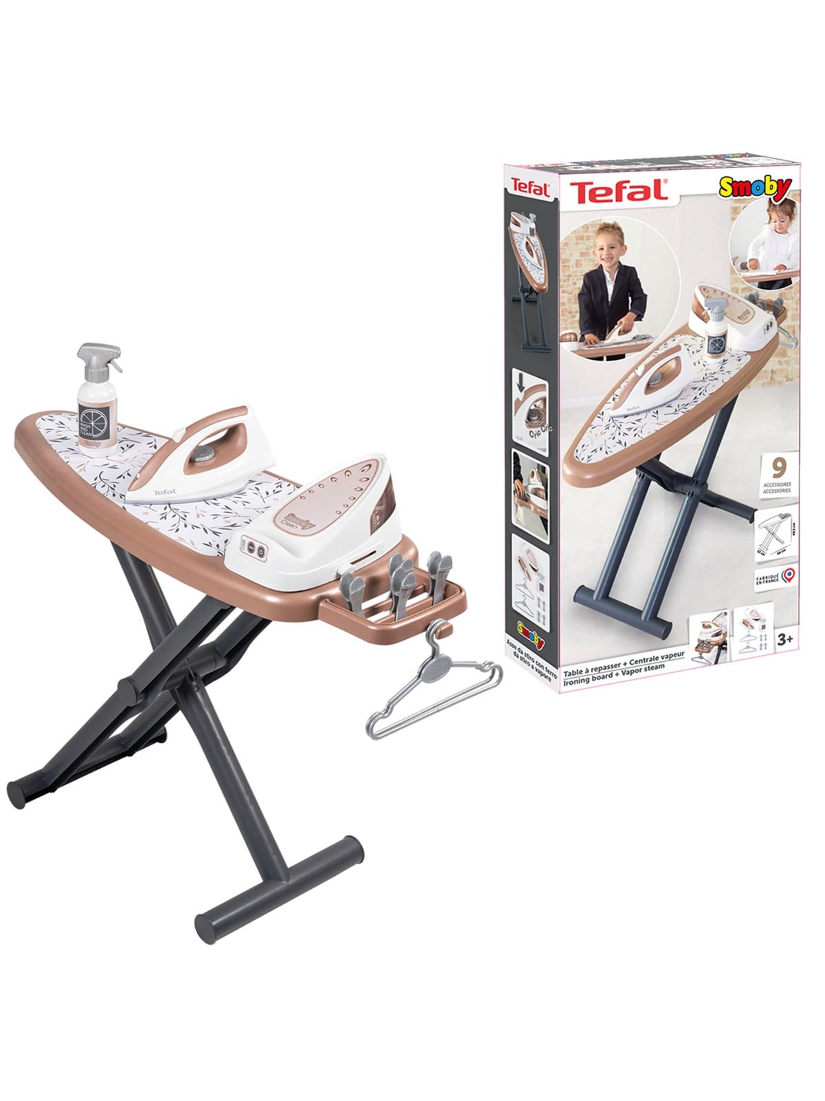 Smoby Tefal Bügelbrett + Dampfbügeleisen