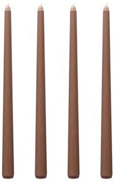 On Spot Shop Long Burning Taper Candles, 4 Pack, Dripless Smokeless Unscented, For Home Interior And Valentine's Decor camel