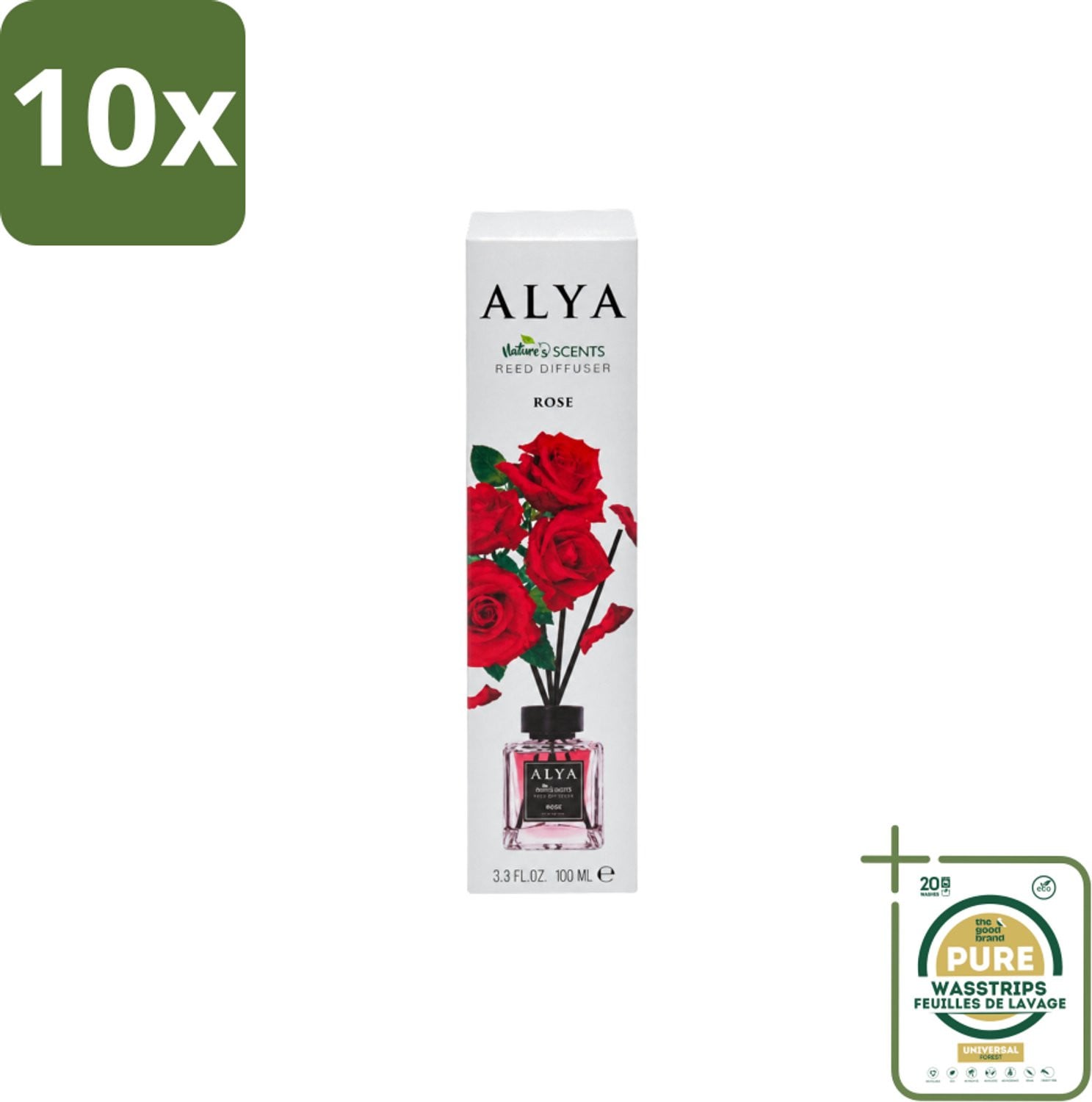 Alya Geurdiffuser Rose Interieurparfum met Geurstokjes en Geurolie