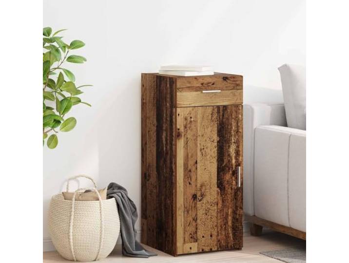 RJPLMFV Aufbewahrungsschrank, Holz, antik, 40 x 42,5 x 93 cm Wendbare Tür, Innenregal, Holz, einfache Montage, einfache Reinigung