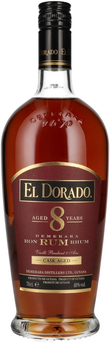 El Dorado 8 Years Old Cask Aged Demerara Rum 40% Vol. 0,7l