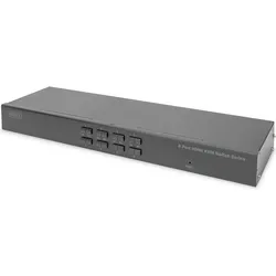 Digitus Desktop 8 Port HDMI KVM Switch Single View, KVM Switch, Schwarz