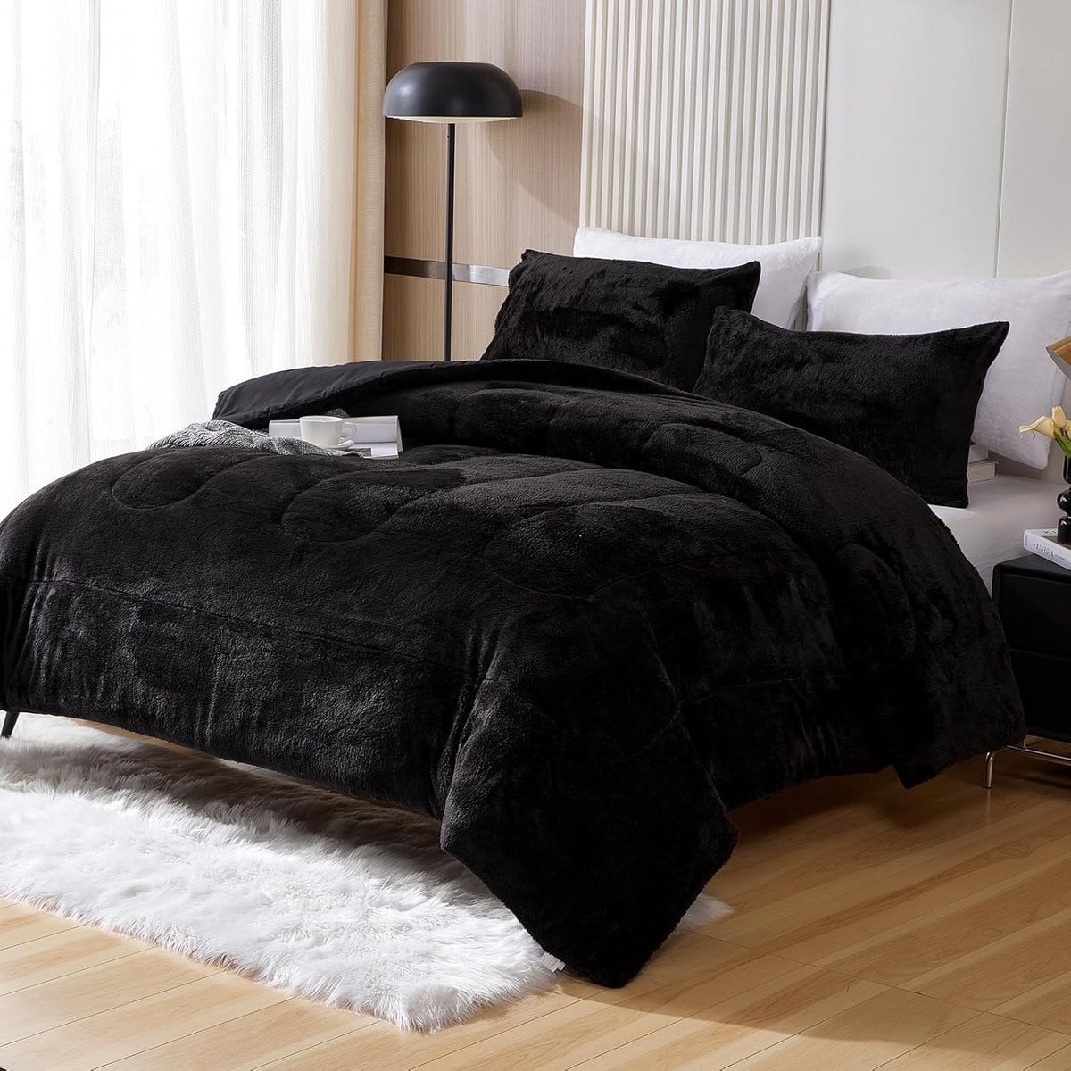 Luxe Imitatiebont Dekbedset Queen Size - 3 Delig Zacht Beddengoed met Kussenslopen