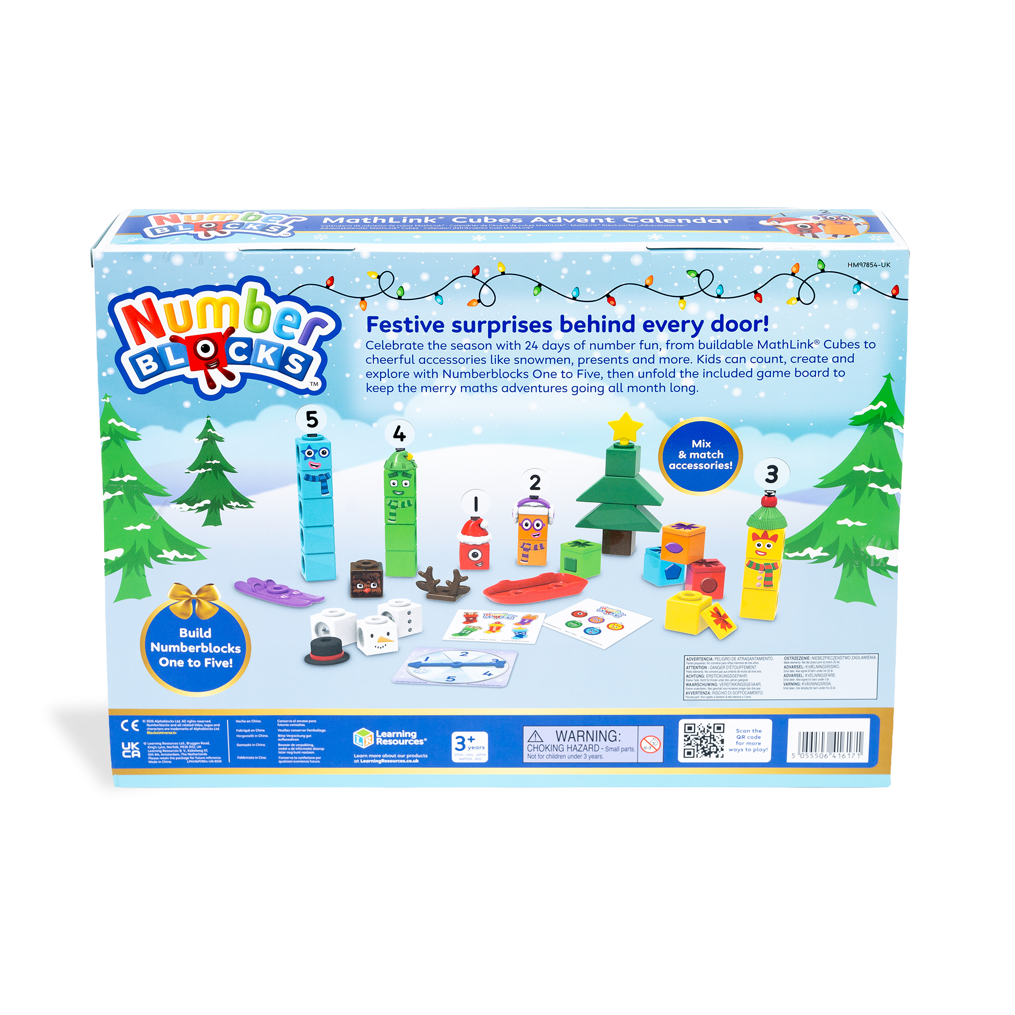 Learning Resources Numberblocks MathLink Cubes Advent Calendar - 24 Doors - For Kids - Develops Math Skills and Fine Motor Skills