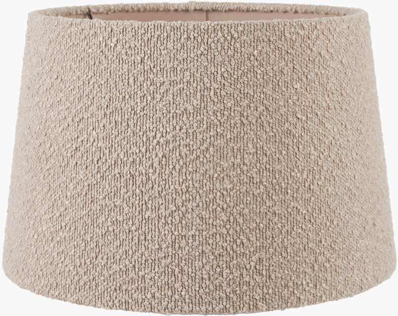 Mercury Round Boucle Lamp Shade (Uno) Beige 26cm H x 40cm W x 40cm D