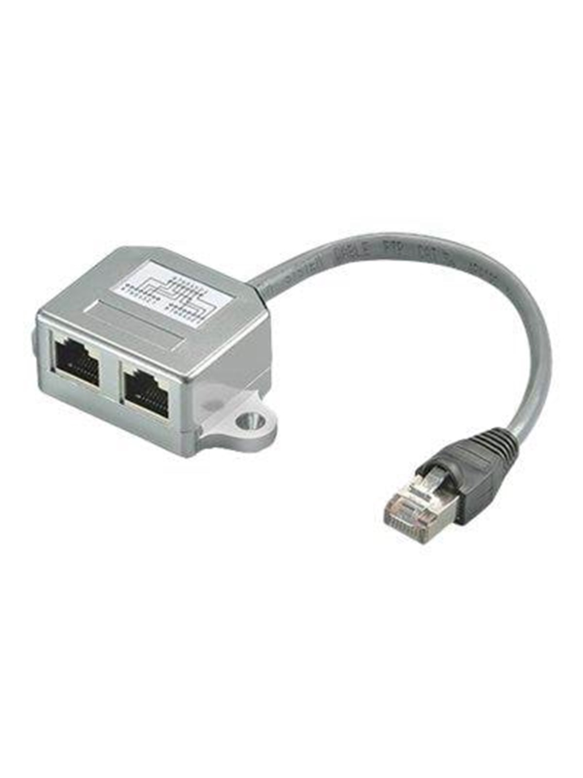 Pro splitter (Y-adapter) 2x RJ45 - Grau