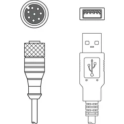 Leuze Anschlussleitung KB M12A-8P-USB-3000