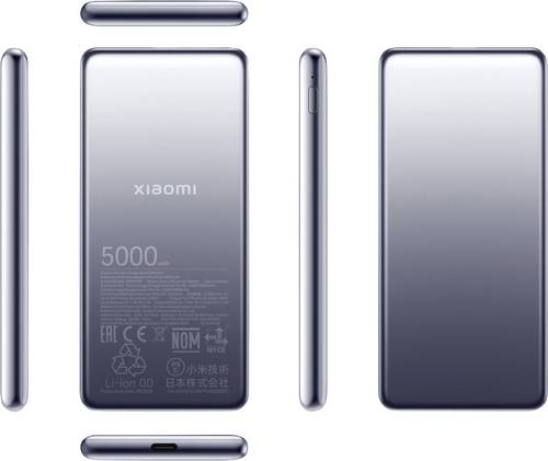 Xiaomi BHR9535GL Powerbank 5000 mAh USB PD Li-Ion Silber