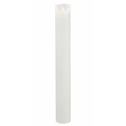 Star Trading LED Stumpenkerze M-Twinkle , Echtwachs , Timer , Weiß 40cm