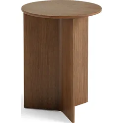 Slit Beistelltisch 35 cm rund Nussholz aus Holz